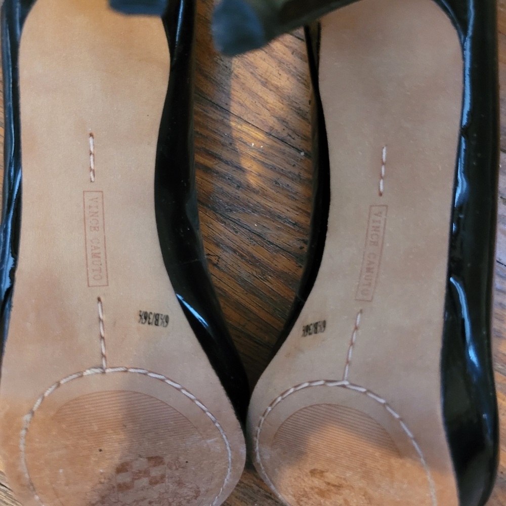 Vince Camuto Pump Women's Black Patent Leather Slip On Stiletto Heels - Picture 13 of 13